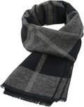 Trends Mens Winter Warm Long Soft Scarf Plaid Tassel Scarf for Men Soft Classic Scarves
